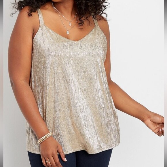 Maurice’s Gold Tank Blouse XL - Picture 1 of 5